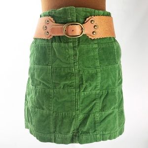 💋Anne Taylor Loft Green Corduroy BOHO Skirt